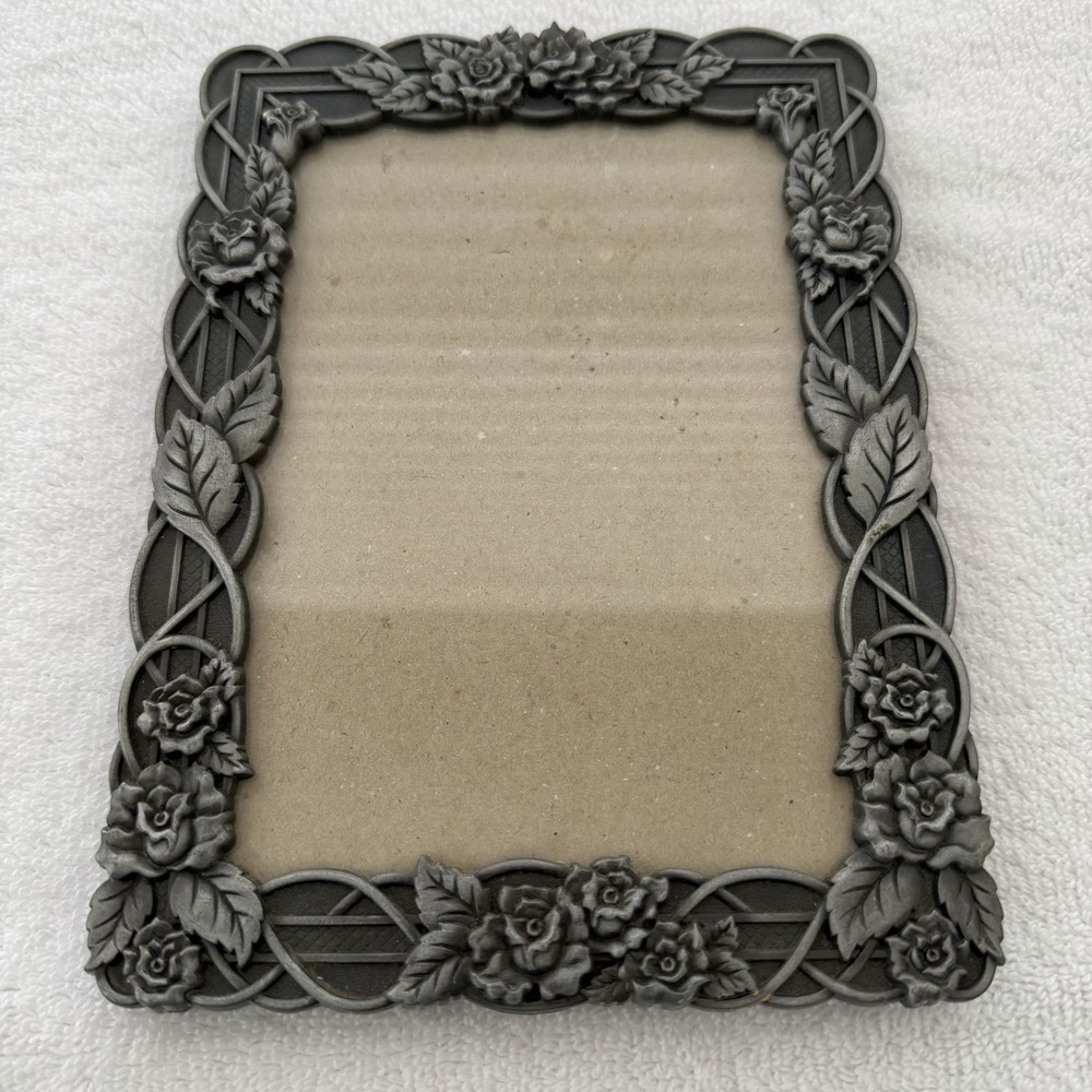 Pewter Picture Frame Metal Silver Vintage Gift Romantic Poetcore Whimsigoth